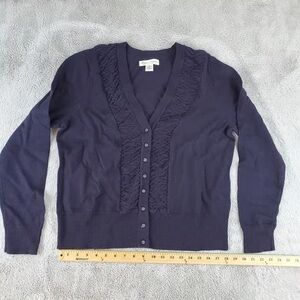 Marisa Christina Deep Blue Cardigan Sweater